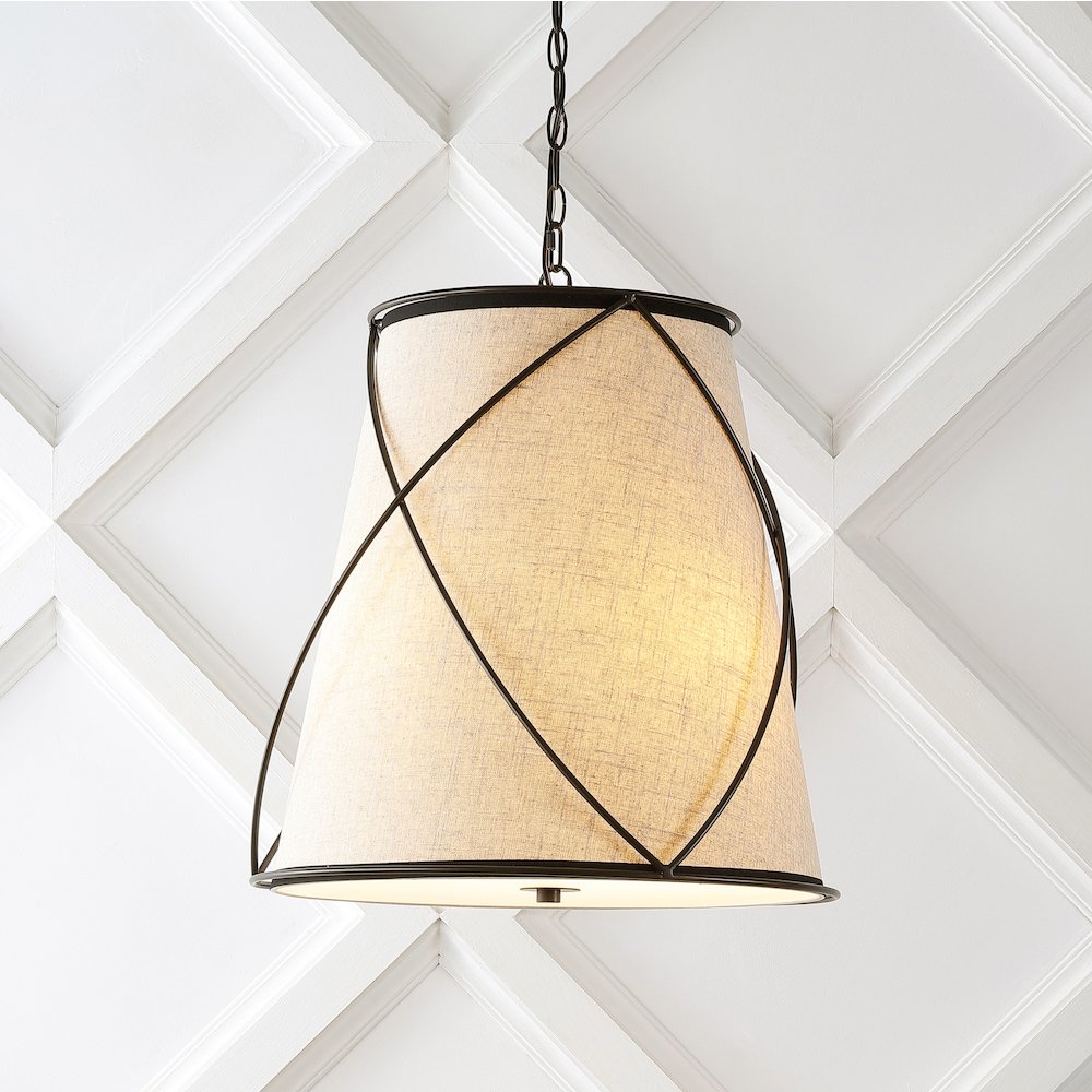 Milo Rustic Farmhouse Iron Led Pendant. Picture 8