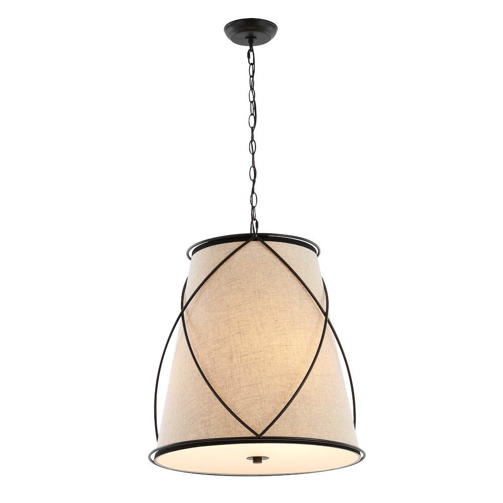 Milo Rustic Farmhouse Iron Led Pendant. Picture 7