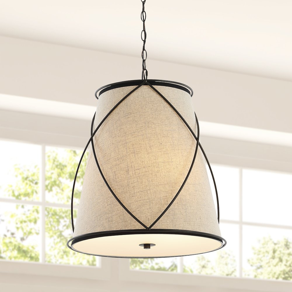 Milo Rustic Farmhouse Iron Led Pendant. Picture 9