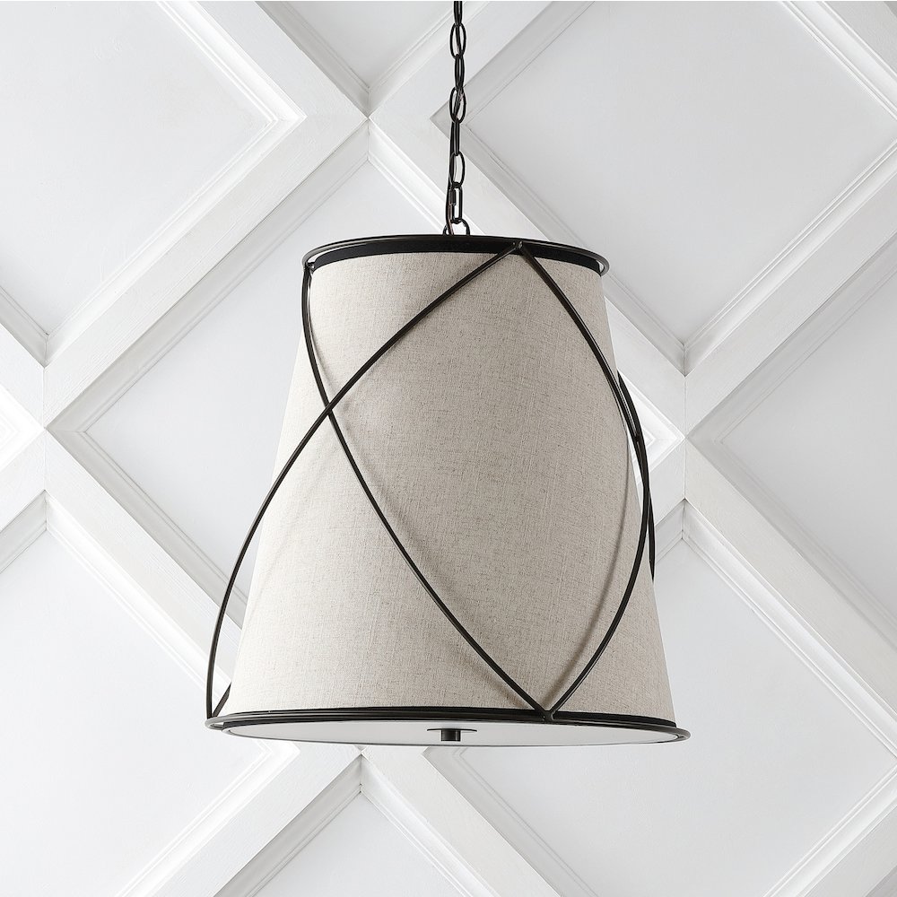 Milo Rustic Farmhouse Iron Led Pendant. Picture 6