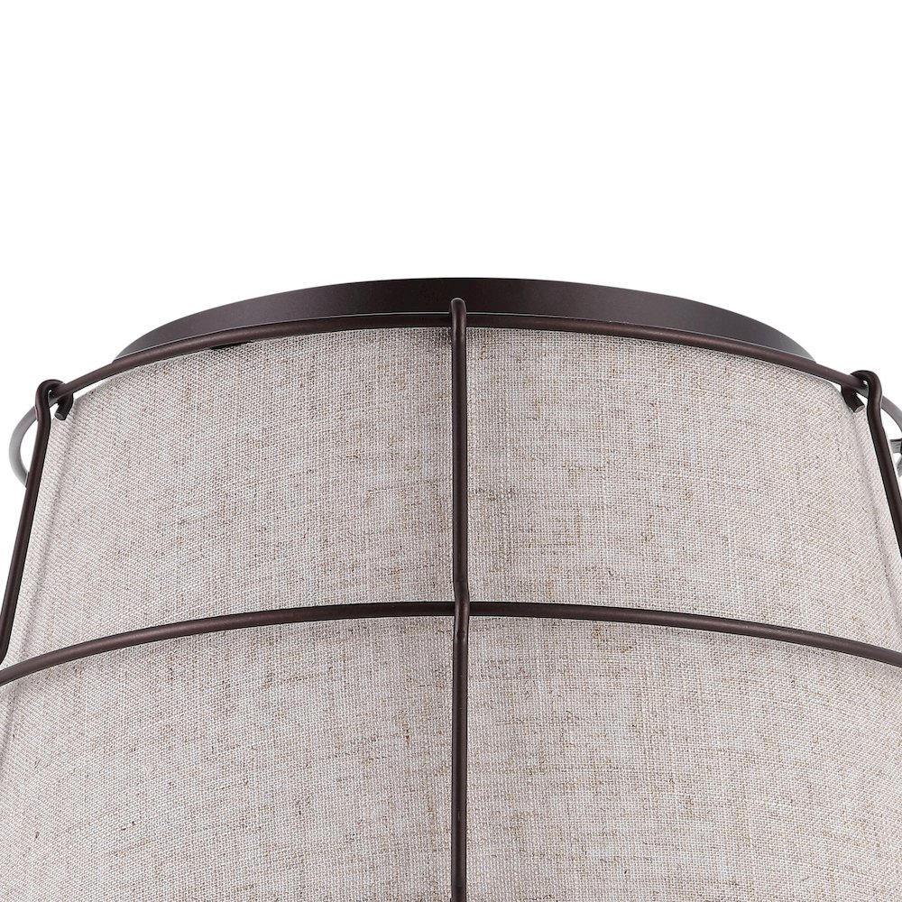 Silas Rustic Farmhouse Led Flush Mount. Picture 3