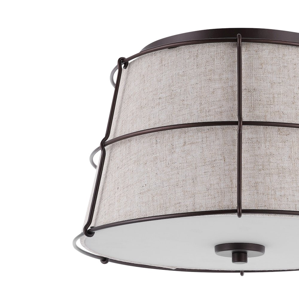Silas Rustic Farmhouse Led Flush Mount. Picture 2