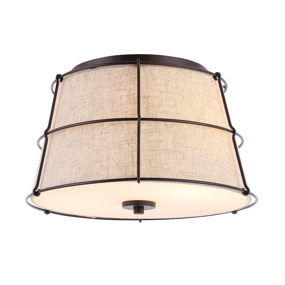 Silas Rustic Farmhouse Led Flush Mount. Picture 7