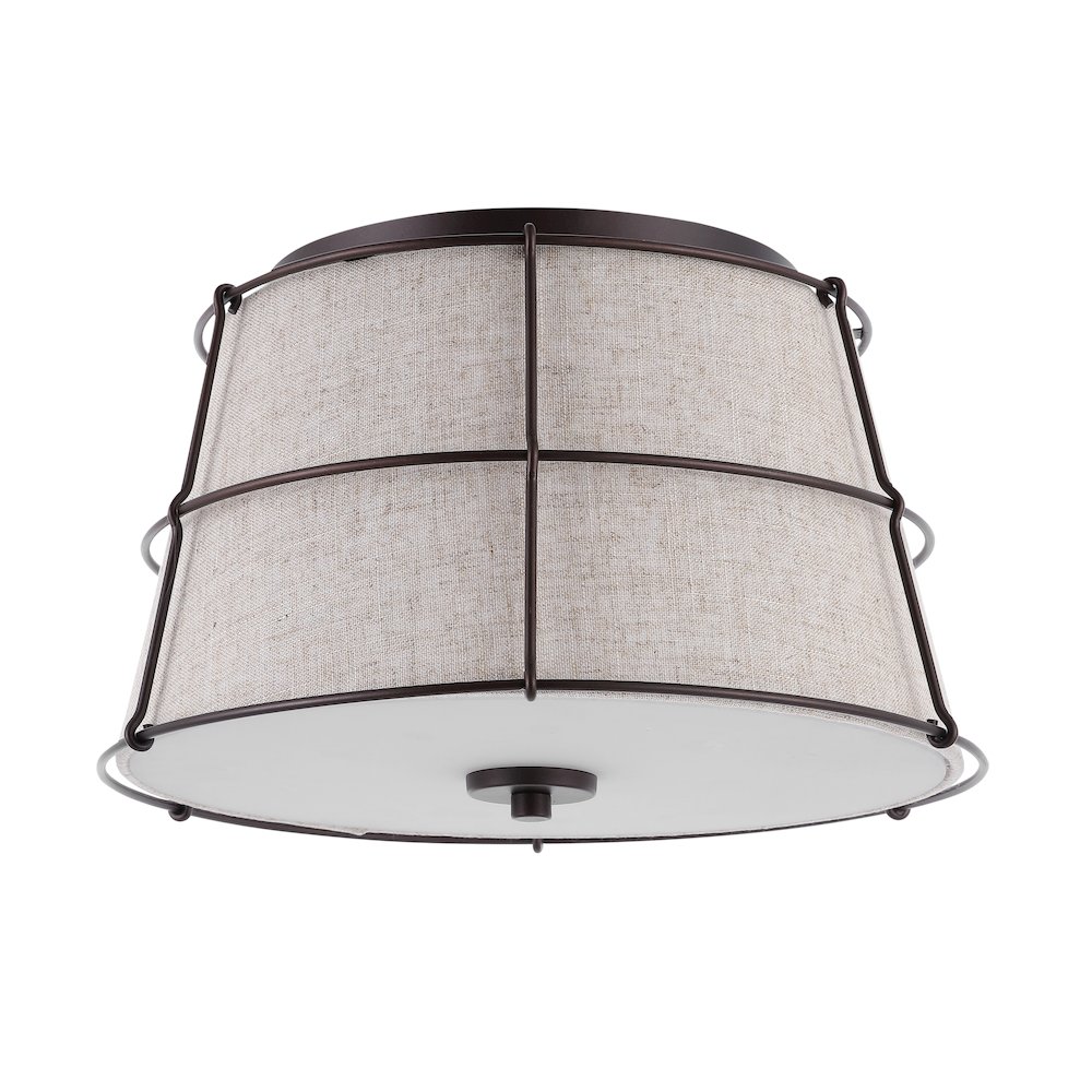 Silas Rustic Farmhouse Led Flush Mount. Picture 1