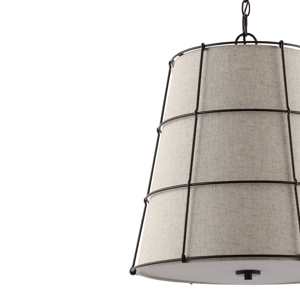 Silas Rustic Farmhouse Led Flush Mount. Picture 2