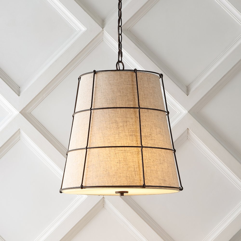 Silas Rustic Farmhouse Led Flush Mount. Picture 8