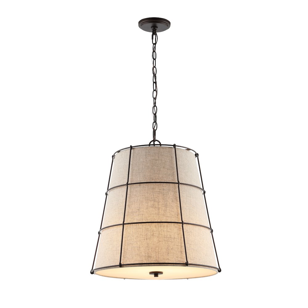 Silas Rustic Farmhouse Led Flush Mount. Picture 7