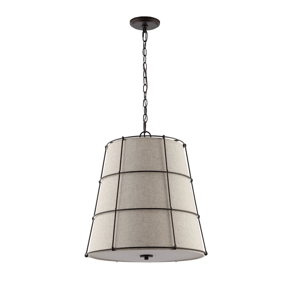 Silas Rustic Farmhouse Led Flush Mount. Picture 1