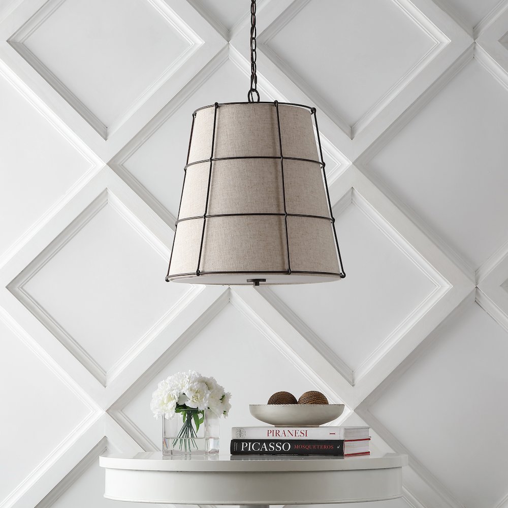 Silas Rustic Farmhouse Led Flush Mount. Picture 5
