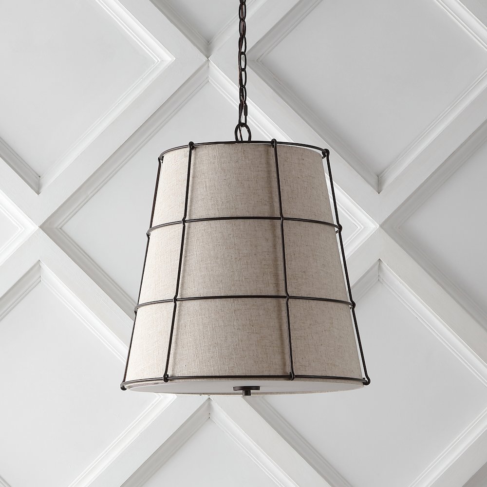 Silas Rustic Farmhouse Led Flush Mount. Picture 6