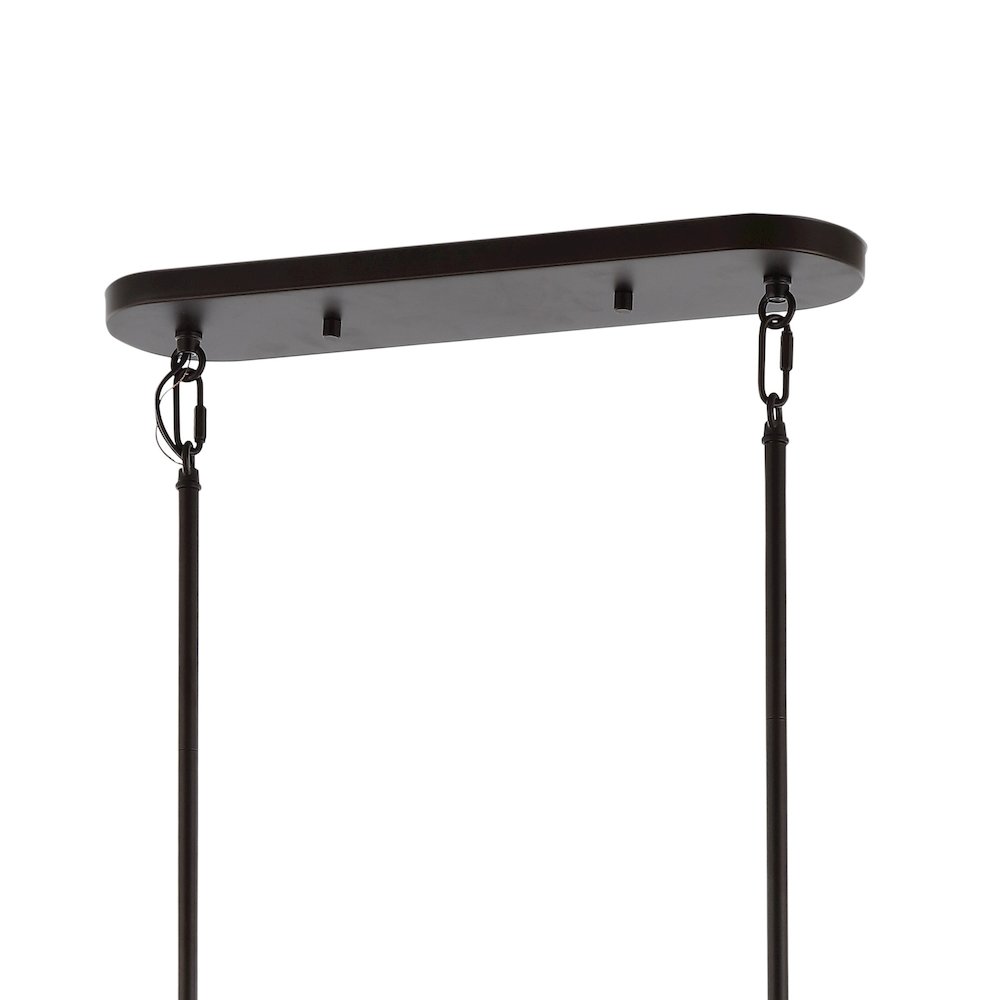Chadwick Rustic Farmhouse Iron Linear Led Pendant. Picture 3