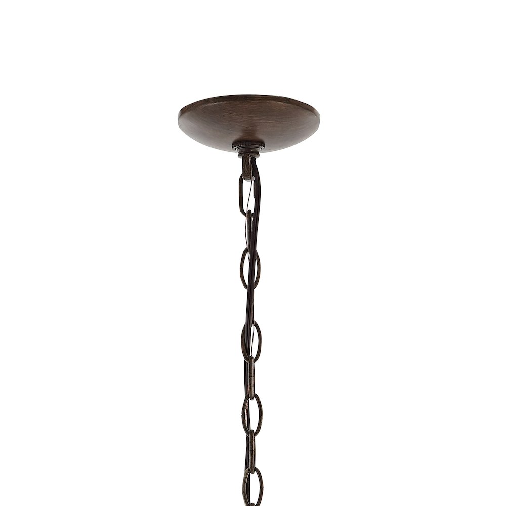 Oakley Midcentury Farmhouse Iron Led Chandelier. Picture 3