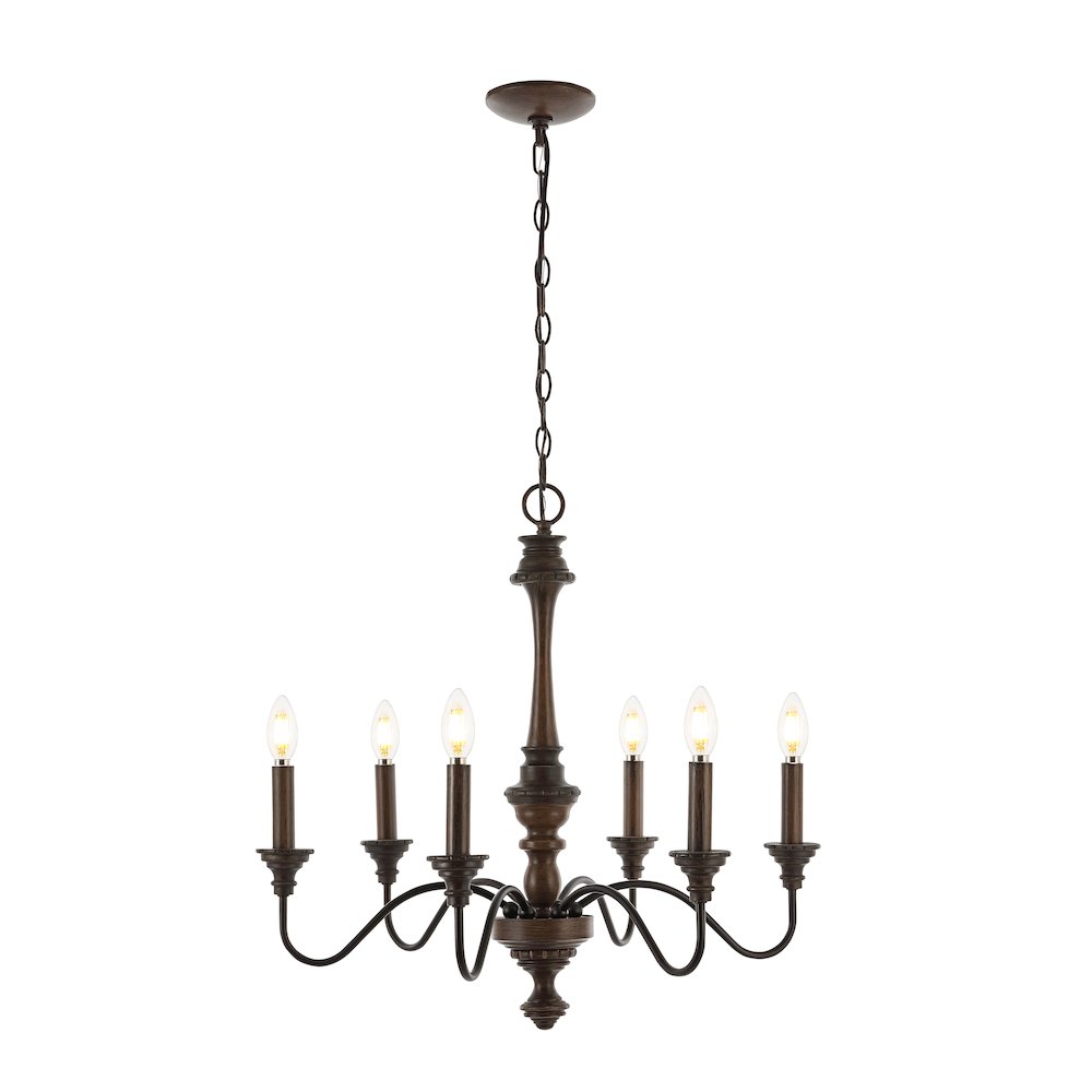 Oakley Midcentury Farmhouse Iron Led Chandelier. Picture 7