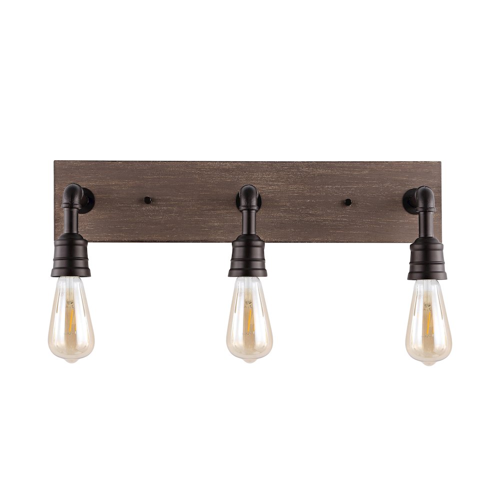 Corbett Rustic Farmhouse Iron Led Vanity. Picture 2