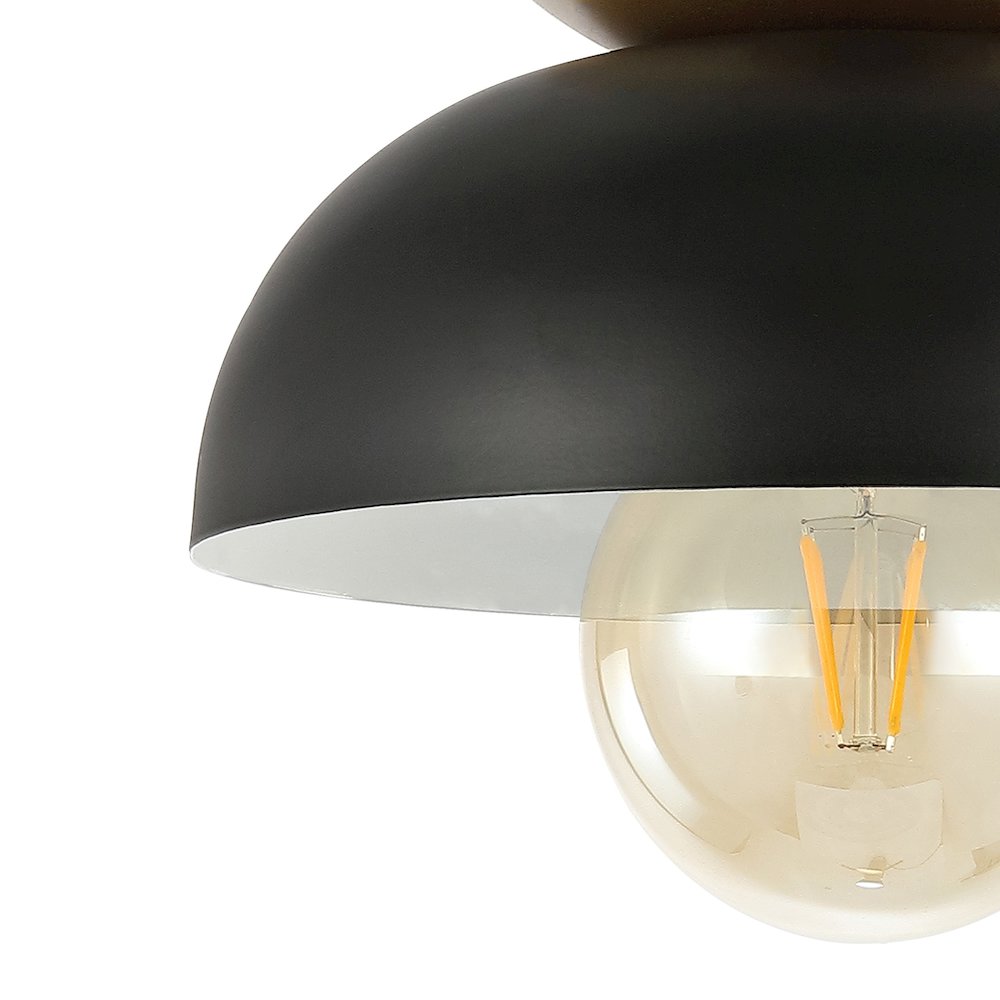 Paulina Classic Industrial Iron Led Flush Mount. Picture 2