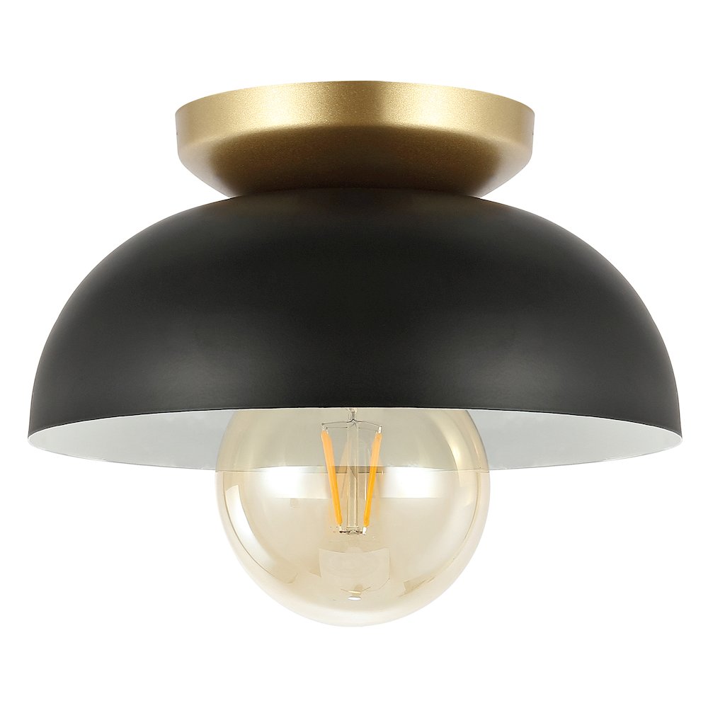 Paulina Classic Industrial Iron Led Flush Mount. Picture 1