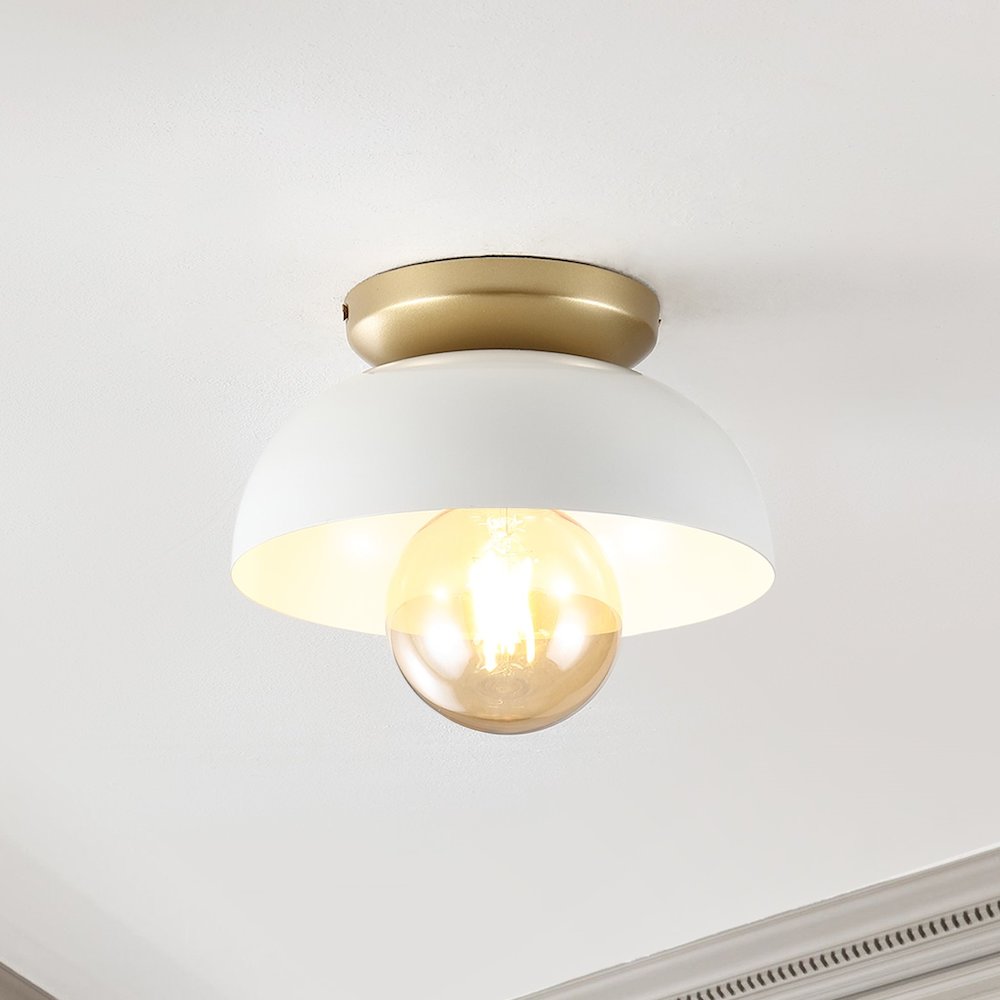 Paulina Classic Industrial Iron Led Flush Mount. Picture 5