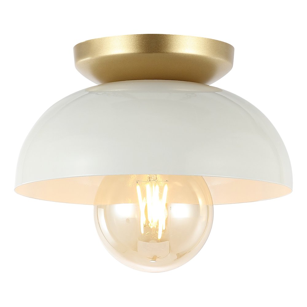 Paulina Classic Industrial Iron Led Flush Mount. Picture 4
