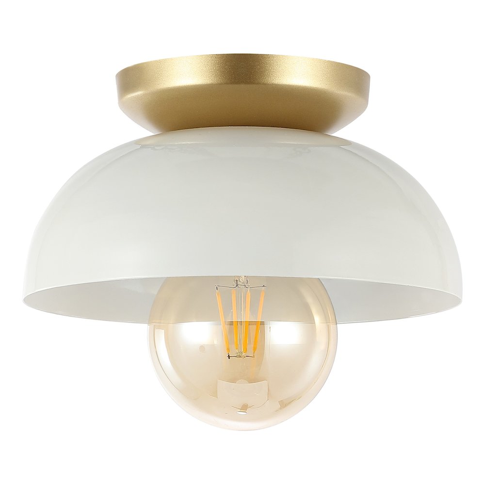 Paulina Classic Industrial Iron Led Flush Mount. Picture 1