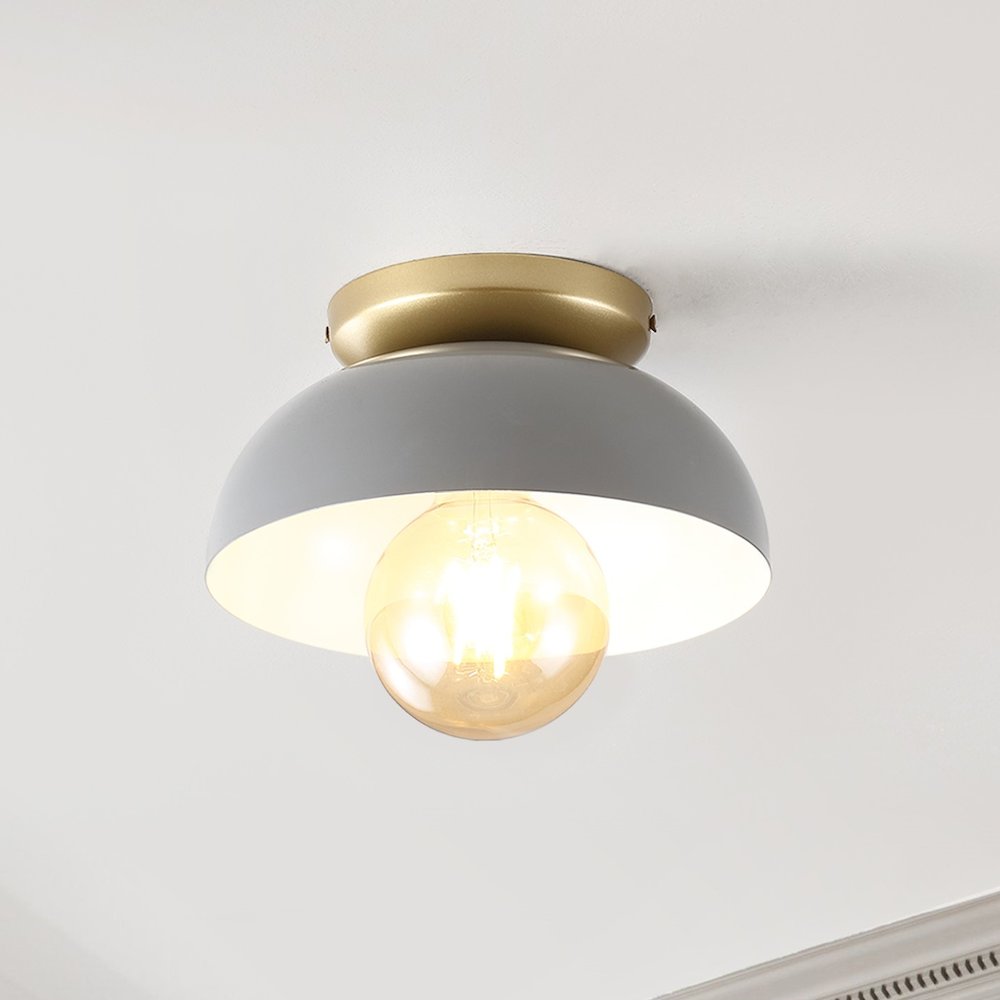 Paulina Classic Industrial Iron Led Flush Mount. Picture 5