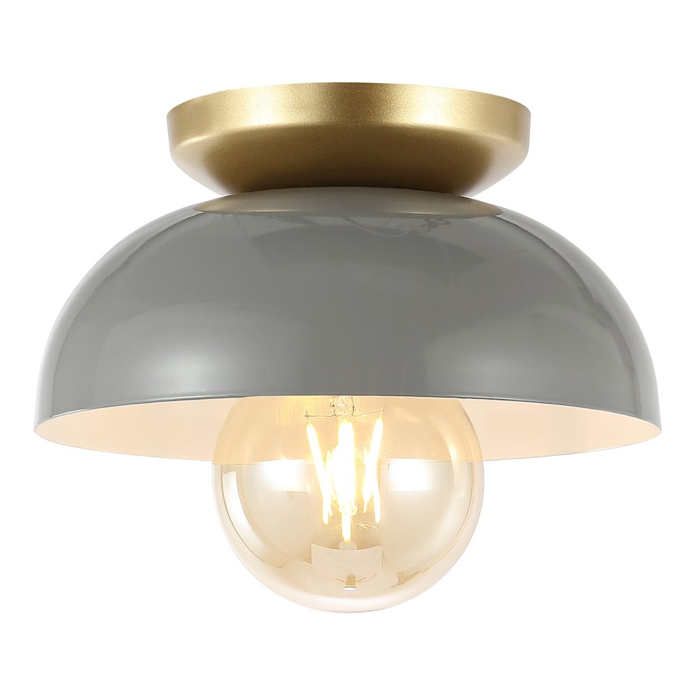 Paulina Classic Industrial Iron Led Flush Mount. Picture 4