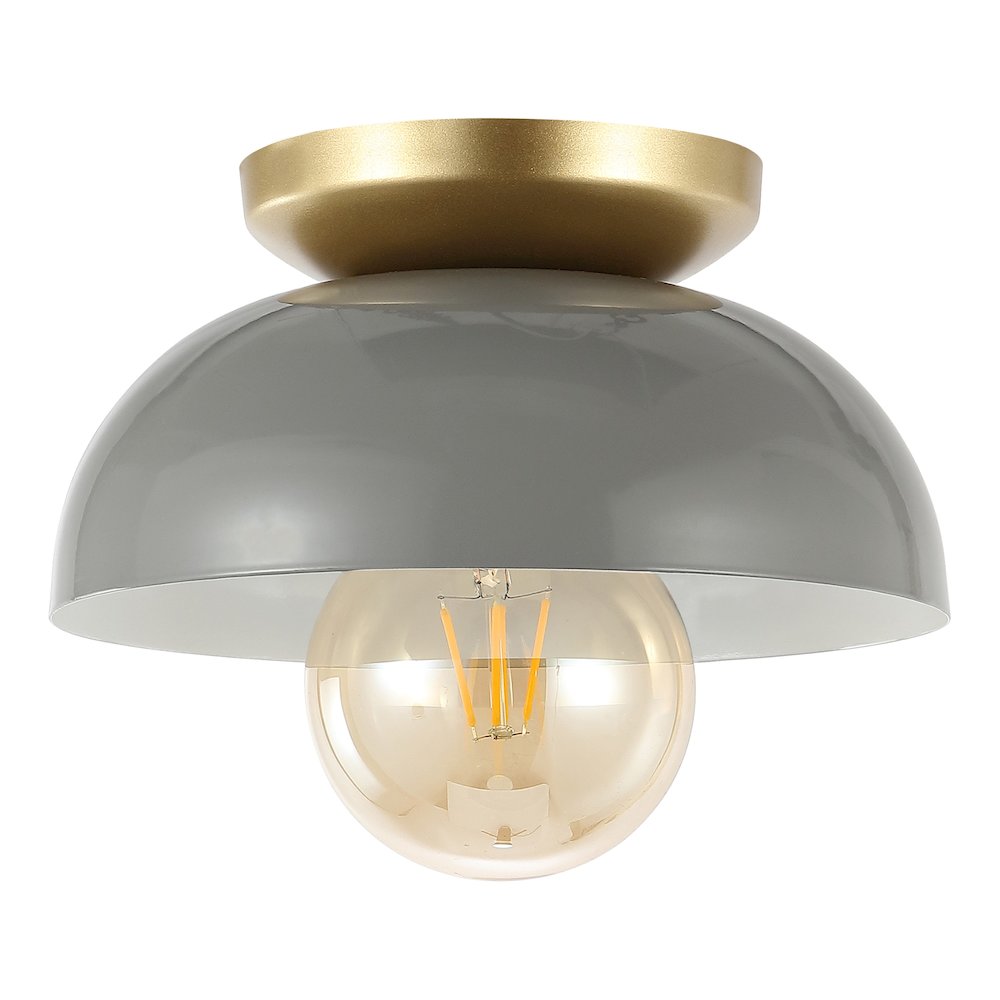 Paulina Classic Industrial Iron Led Flush Mount. Picture 1