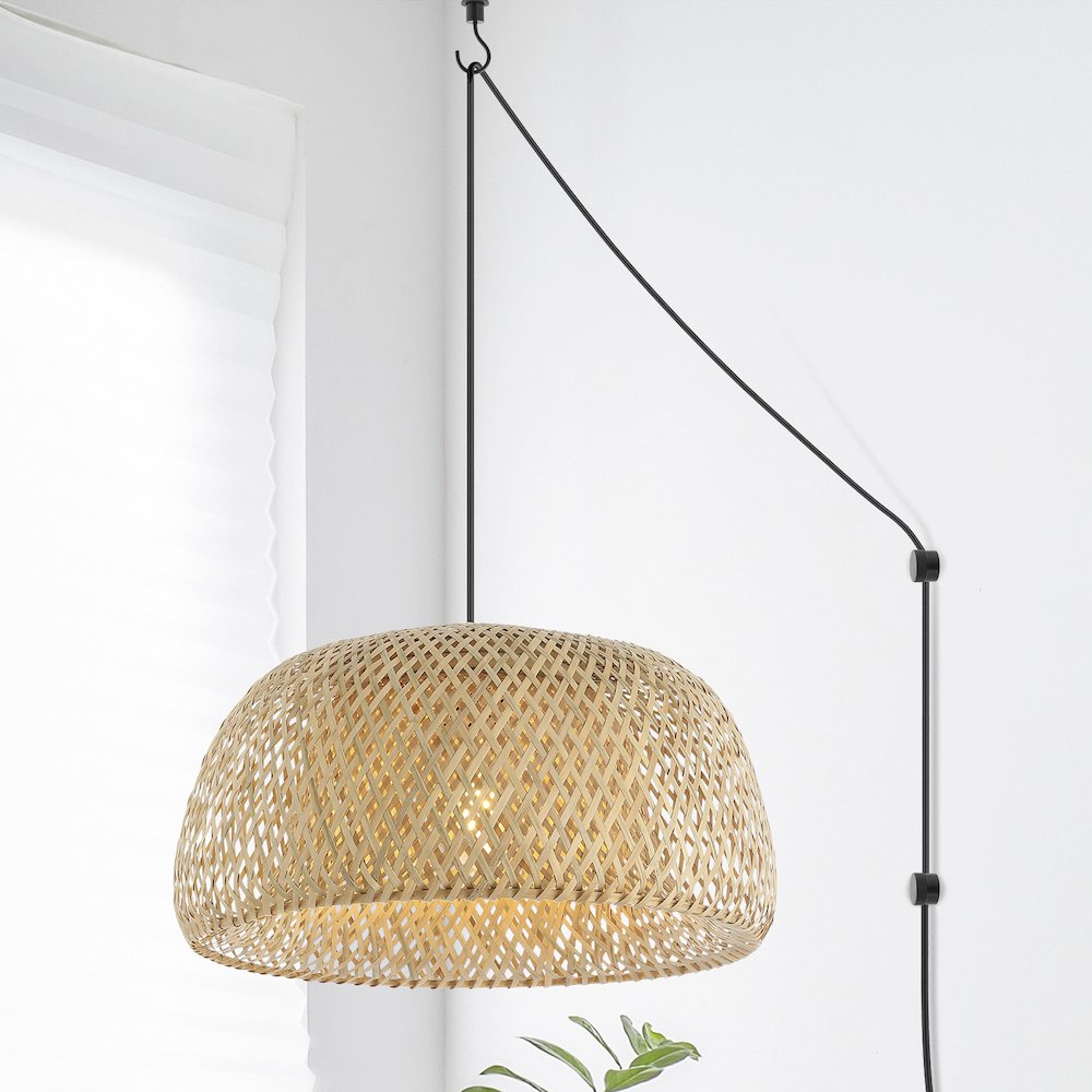 Mateo Farmhouse Coastal Bamboo Led Pendant. Picture 15