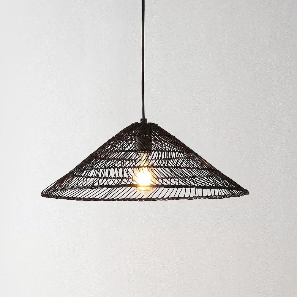 Nova Farmhouse Coastal Rattan Led Pendant. Picture 14