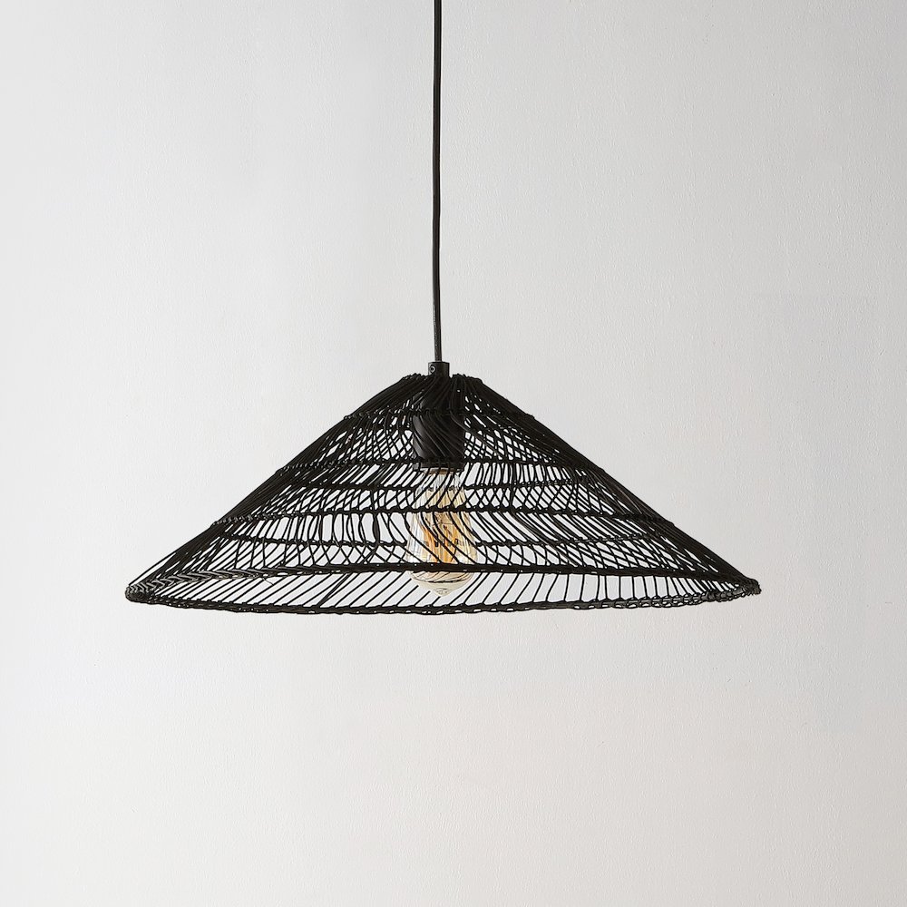 Nova Farmhouse Coastal Rattan Led Pendant. Picture 12