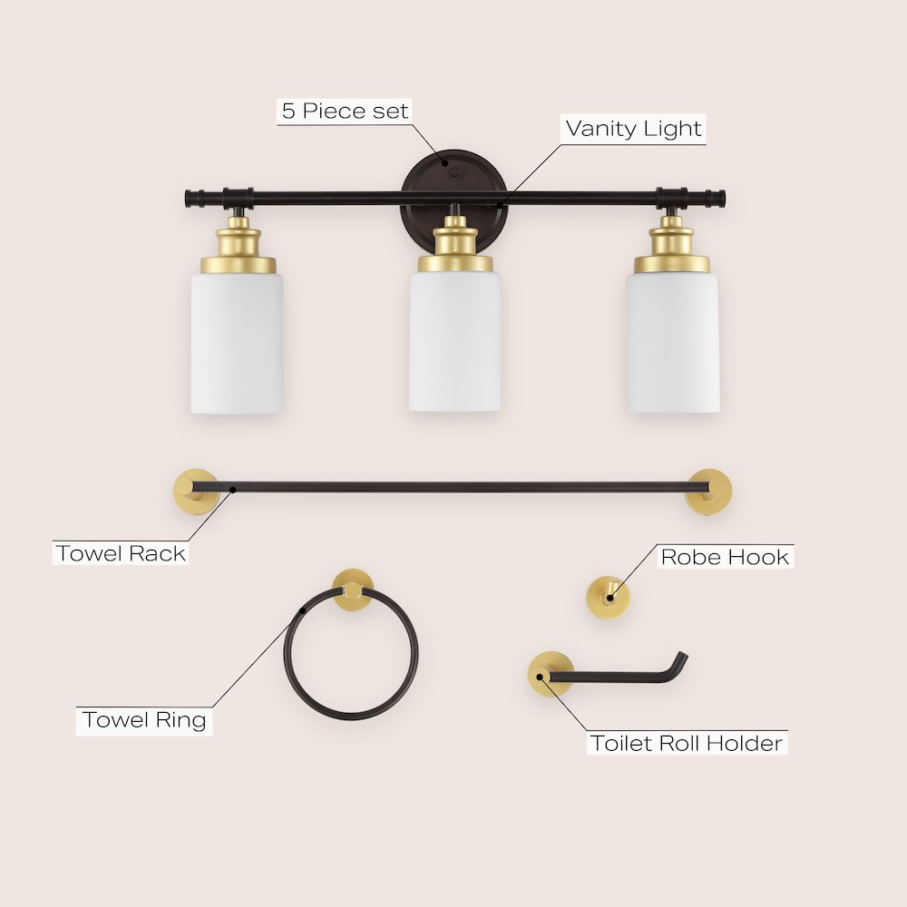 Egan 3-Light Classic Cottage Vanity Light. Picture 6
