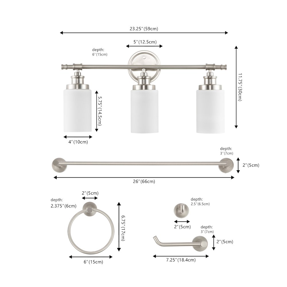 Egan 3-Light Classic Cottage Vanity Light. Picture 1