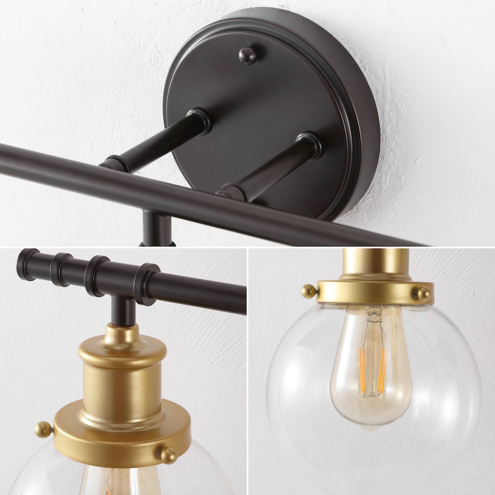 Hugo 3-Light Farmhouse Classic Vanity Light With Bathroom Hardware Accessory Set. Picture 5