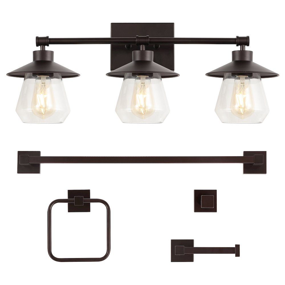 Avalon 3-Light Farmhouse Cottage Vanity Light. Picture 2