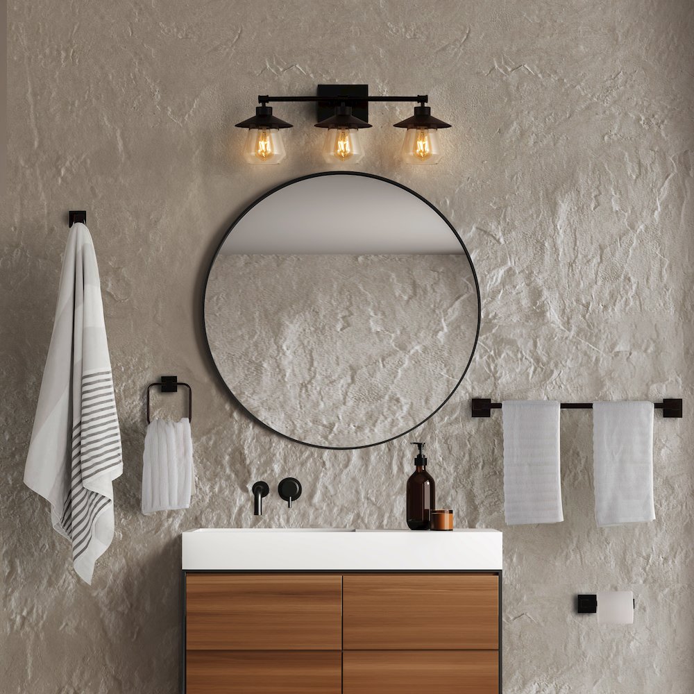 Avalon 3-Light Farmhouse Cottage Vanity Light. Picture 4