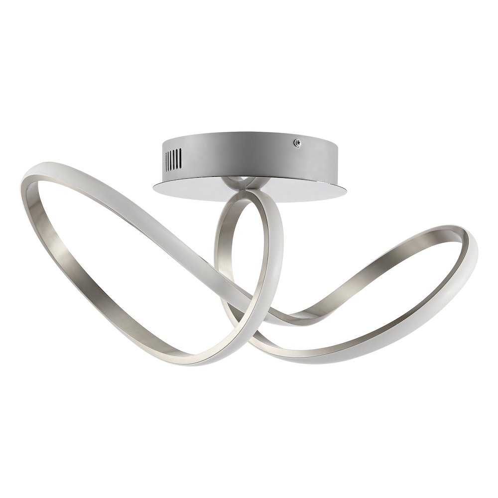 Minimalist Aluminum Loop Integrated Led Semi Flush Mount. Picture 4