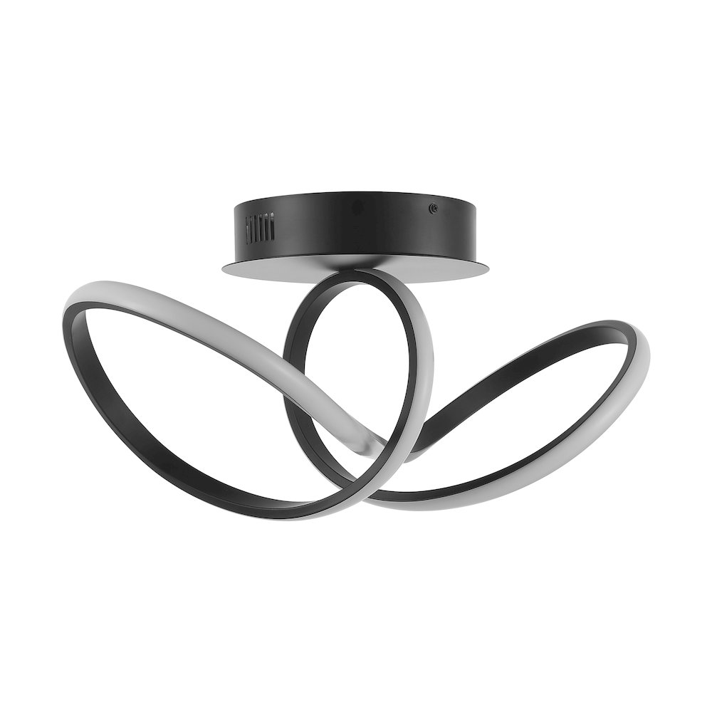 Minimalist Aluminum Loop Integrated Led Semi Flush Mount. Picture 4