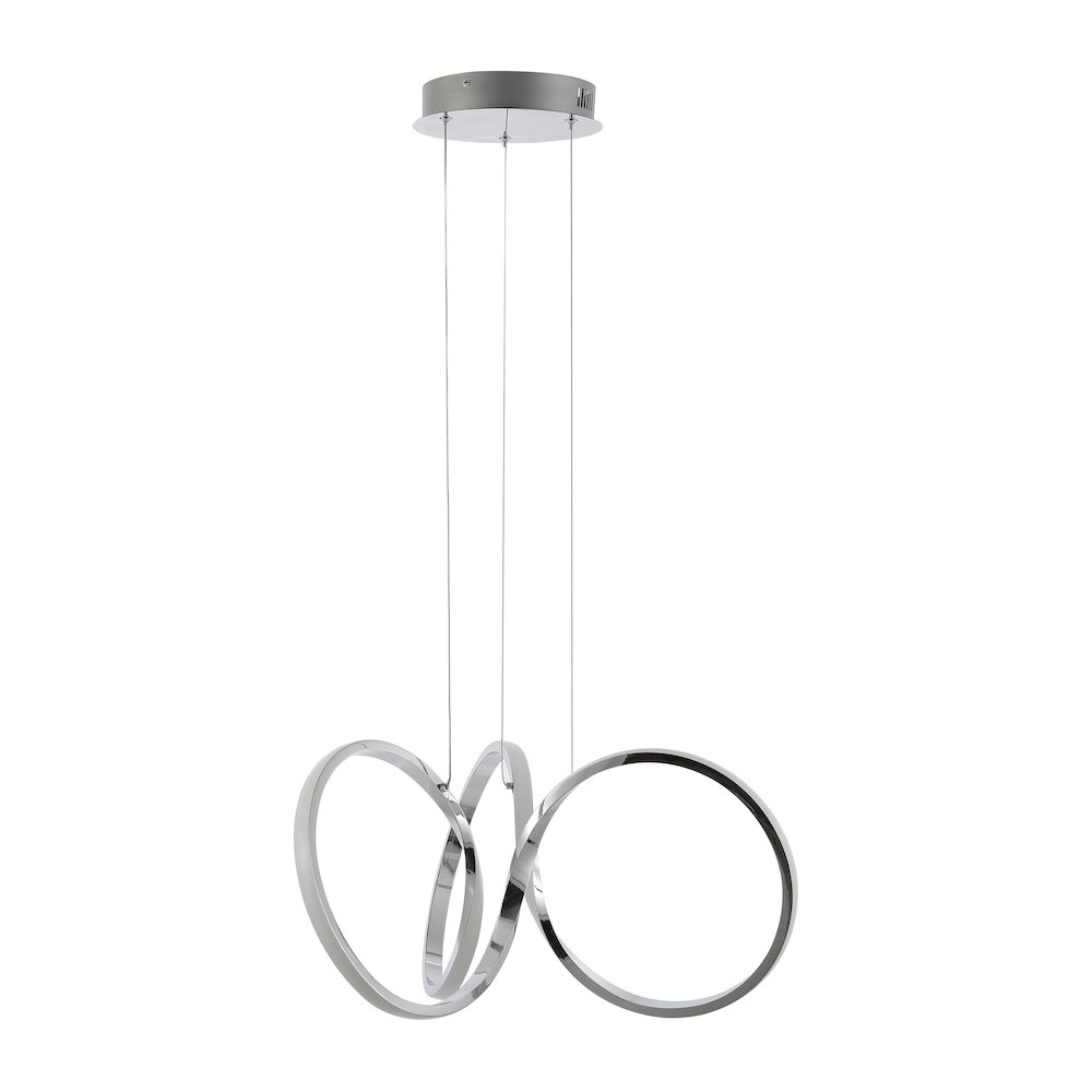 Helix 1-Light Contemporary Minimalist Aluminum Ribbon Integrated Led Pendant. Picture 3