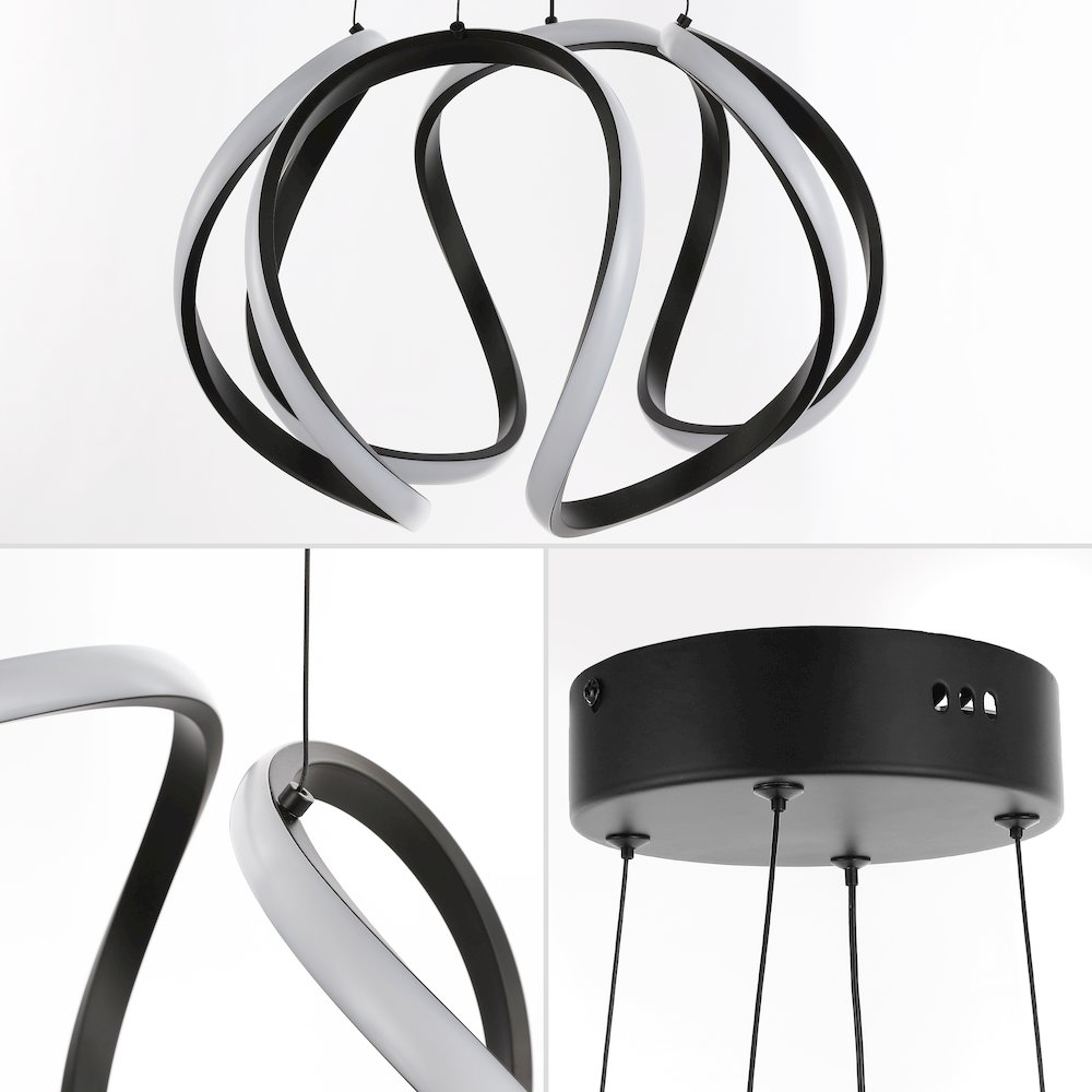 Designer Aluminum/Iron Scribble Integrated Led Pendant Light. Picture 4