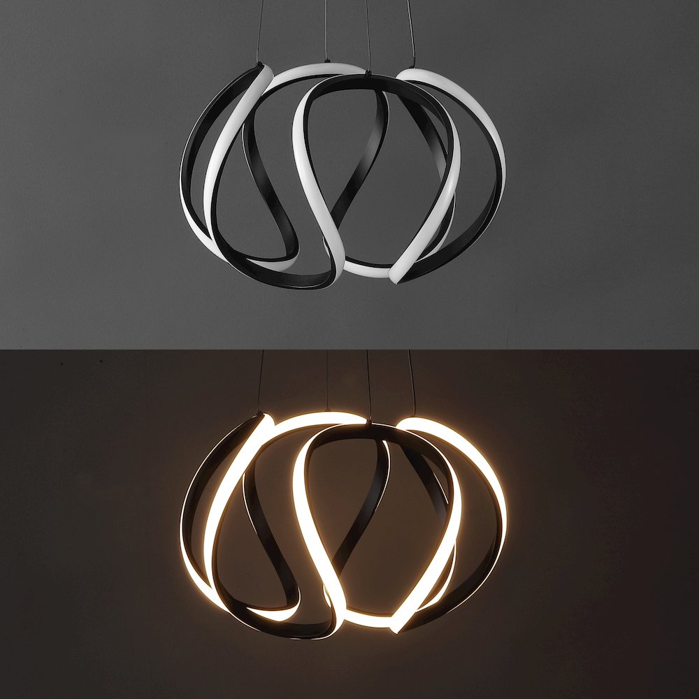 Designer Aluminum/Iron Scribble Integrated Led Pendant Light. Picture 6