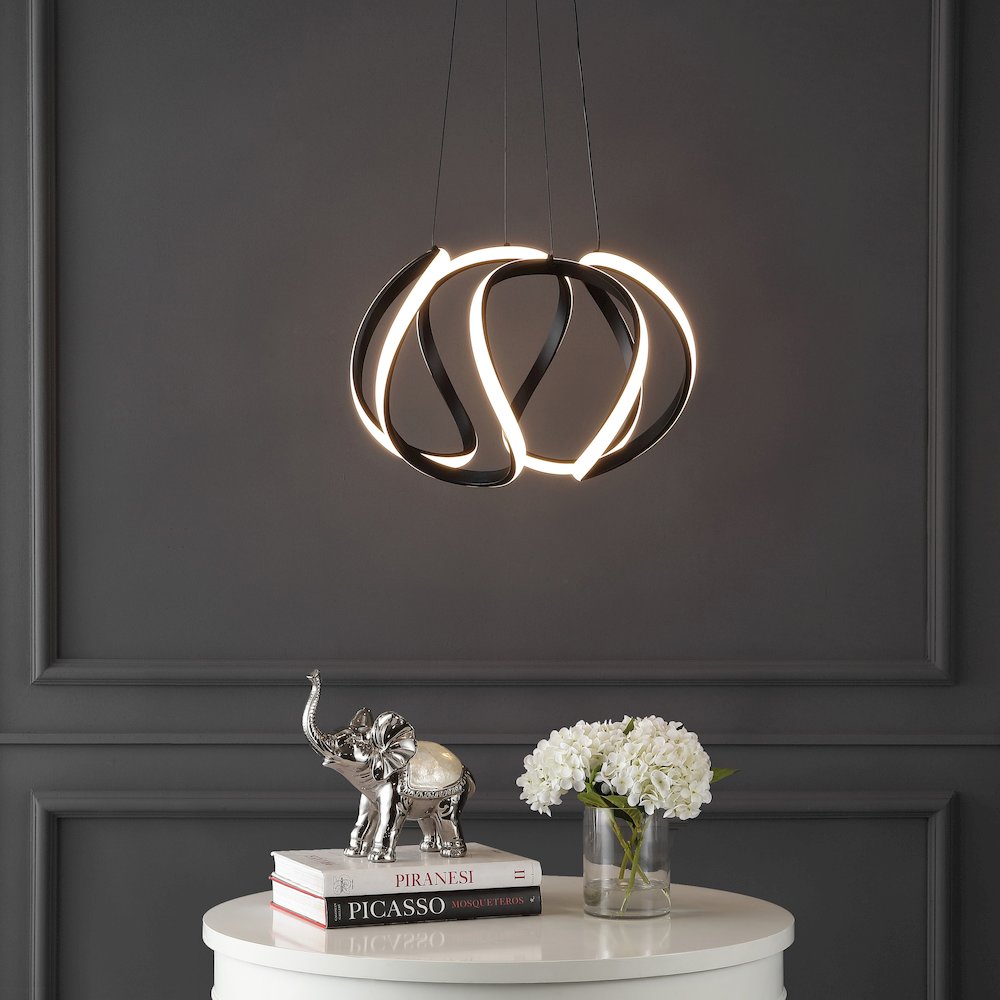 Designer Aluminum/Iron Scribble Integrated Led Pendant Light. Picture 1