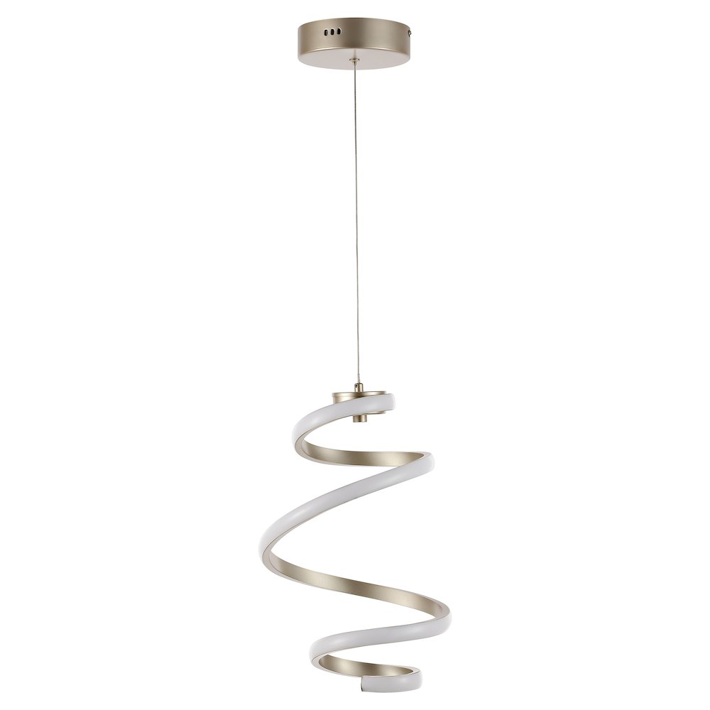 Whirl 1-Light Modern Minimalist Aluminum/Iron Abstract Integrated Led Pendant. Picture 3