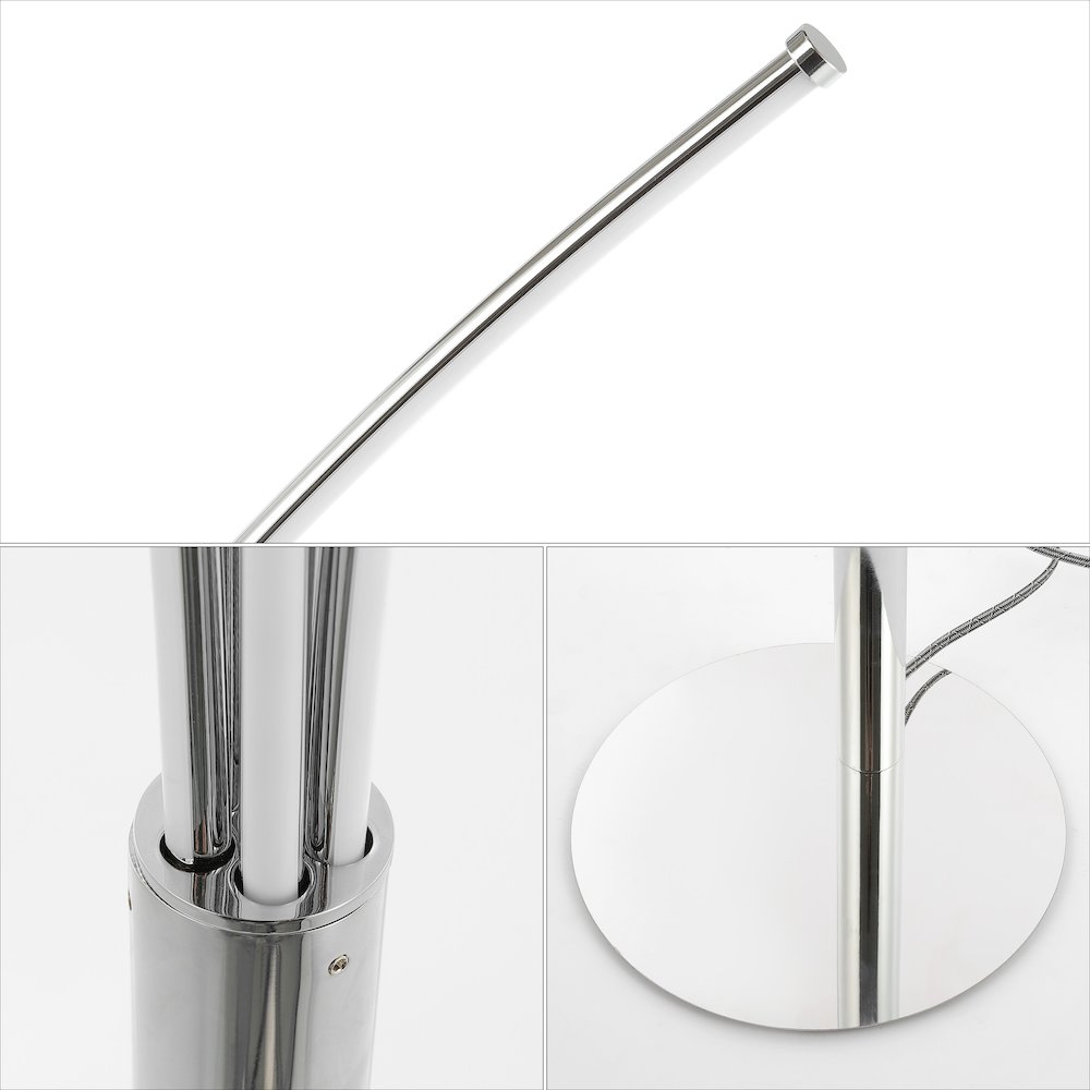 Fuochi Modern Minimalist Metal 5-Branch Arc Dimmable Integrated LED Floor Lamp. Picture 4