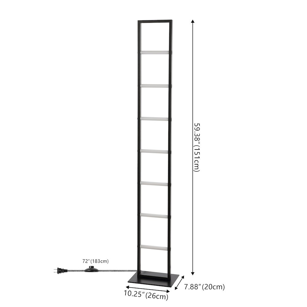 Ivan Minimalist Modern Iron Ladder Dimmable Integrated Led Floor Lamp. Picture 4