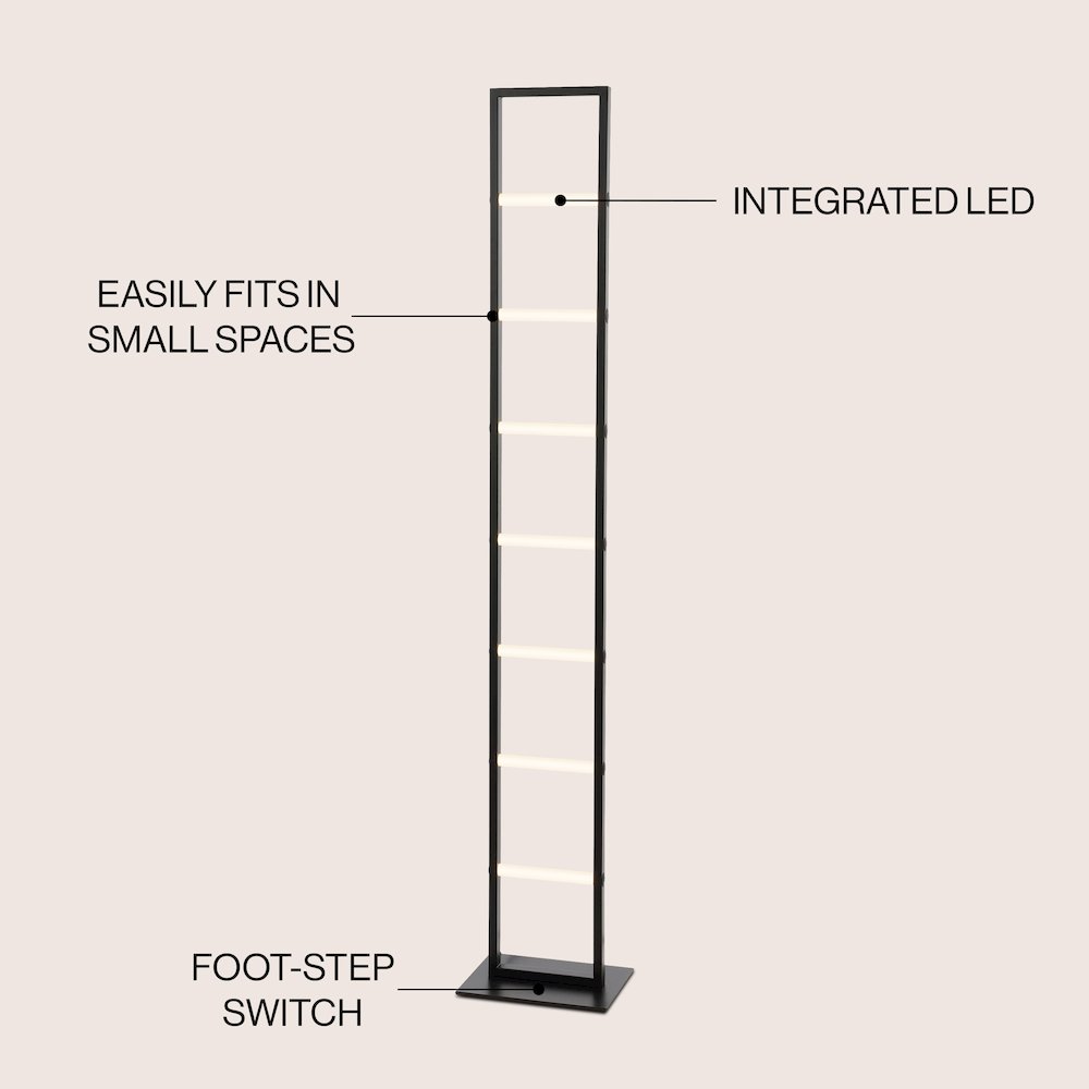 Ivan Minimalist Modern Iron Ladder Dimmable Integrated Led Floor Lamp. Picture 5