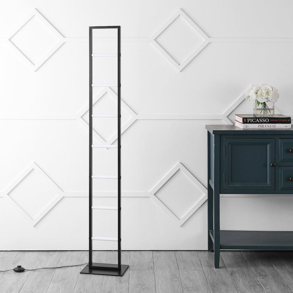 Ivan Minimalist Modern Iron Ladder Dimmable Integrated Led Floor Lamp. Picture 1