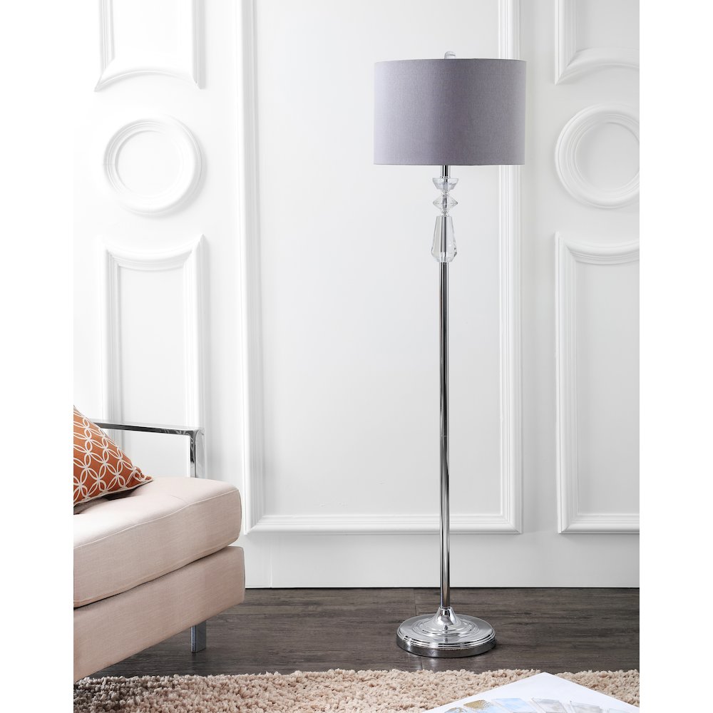 Layla Crystal Metal Led Floor Lamp. Picture 8