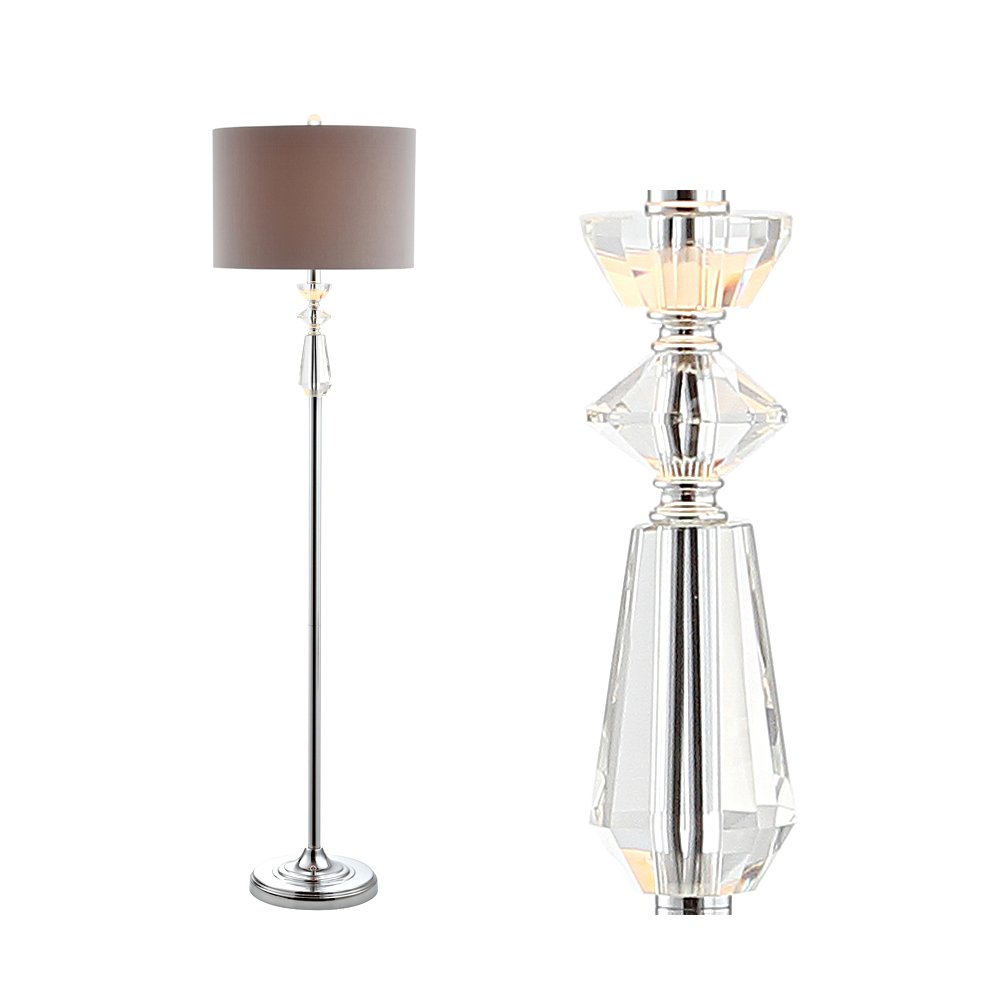 Layla Crystal Metal Led Floor Lamp. Picture 9