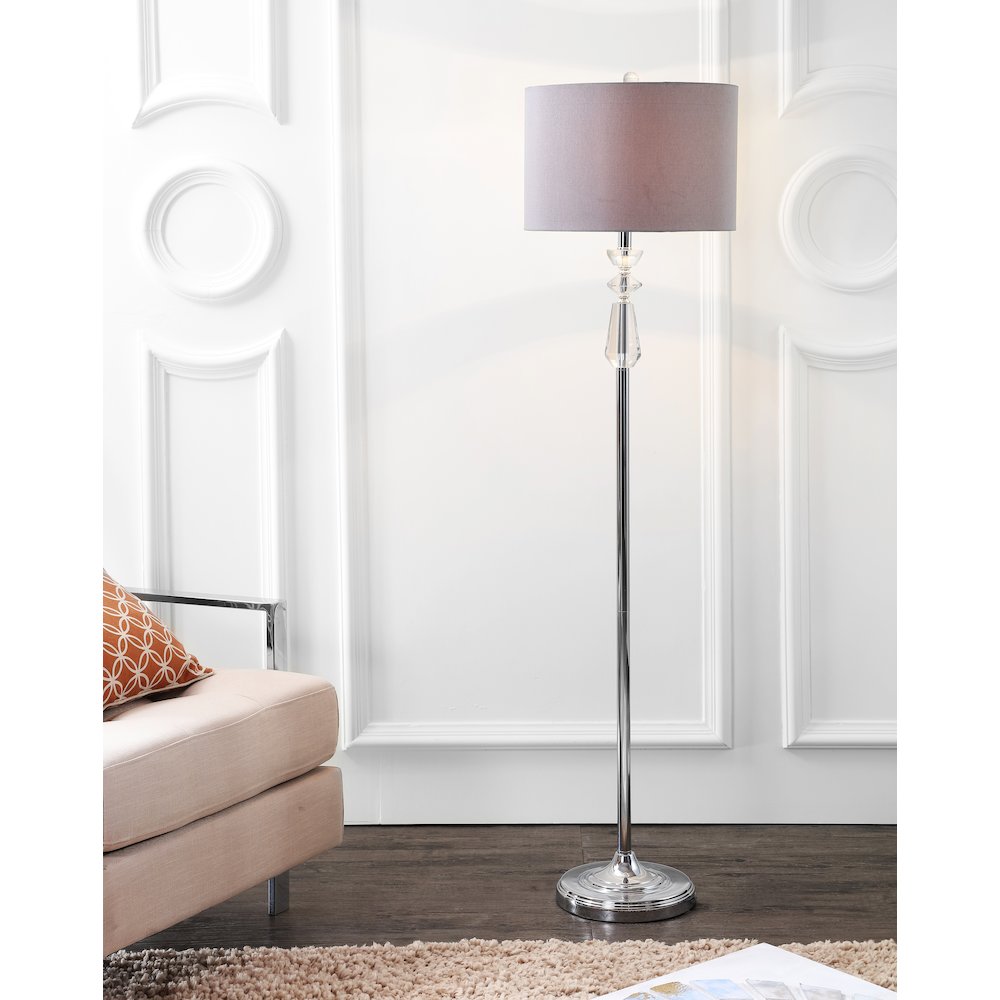 Layla Crystal Metal Led Floor Lamp. Picture 7
