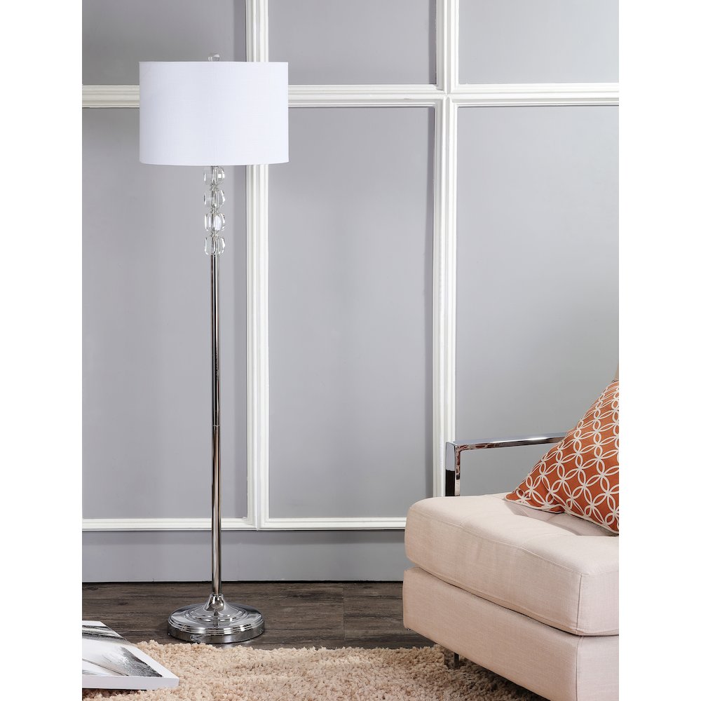 Aubrey Crystal Metal Led Floor Lamp. Picture 8