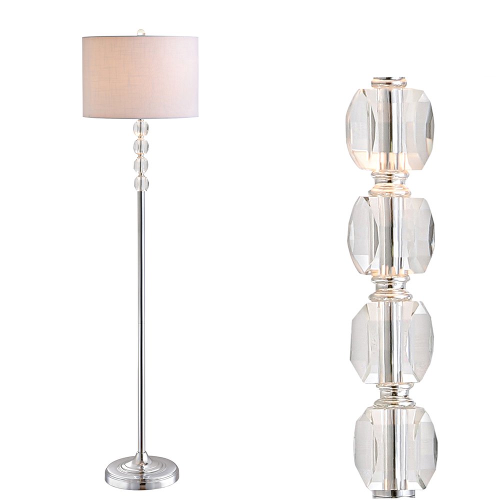 Aubrey Crystal Metal Led Floor Lamp. Picture 9